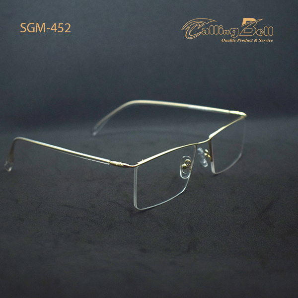 New Design Golden Color Half Rim Frame For Men Women Optical Glasses